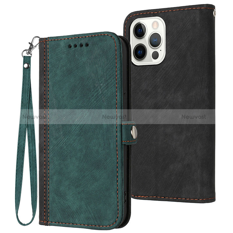 Leather Case Stands Flip Cover Holder YX3 for Apple iPhone 14 Pro