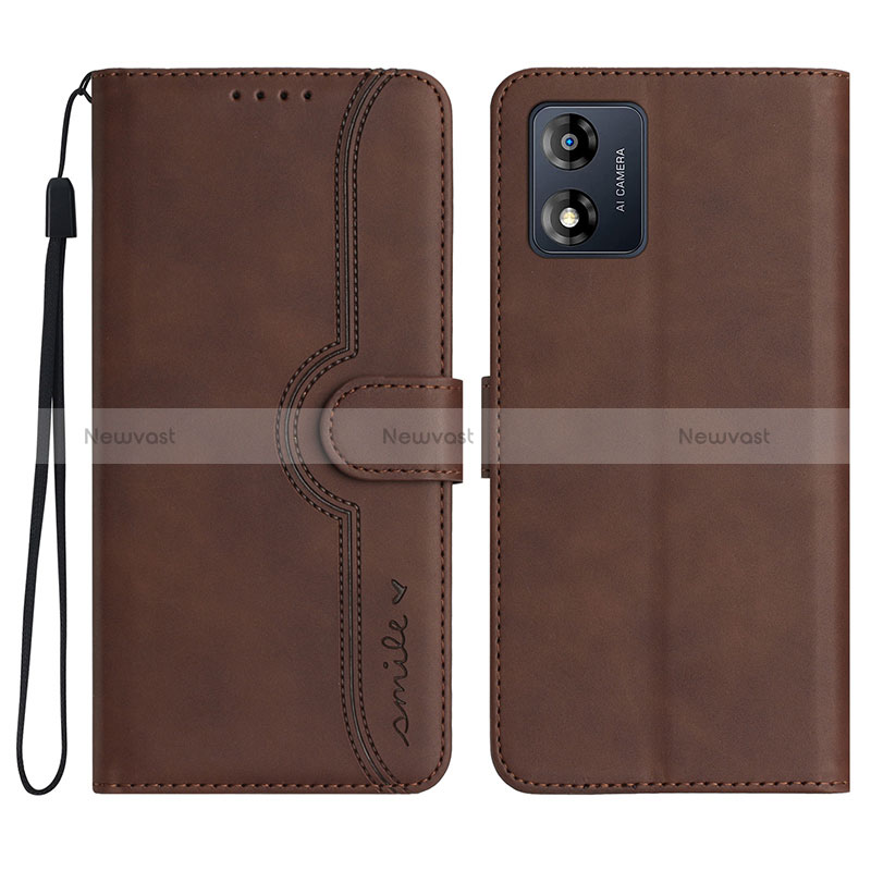 Leather Case Stands Flip Cover Holder YX3 for Motorola Moto E13