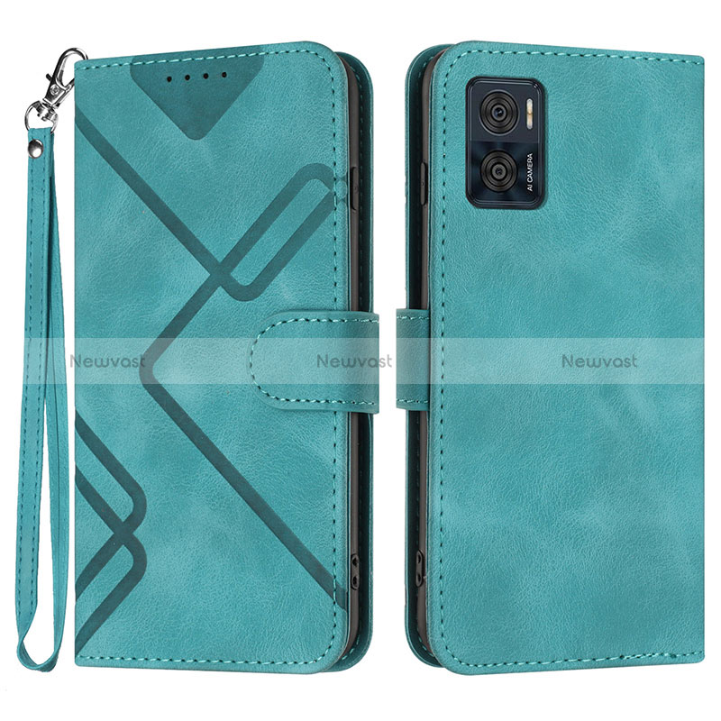 Leather Case Stands Flip Cover Holder YX3 for Motorola Moto E22