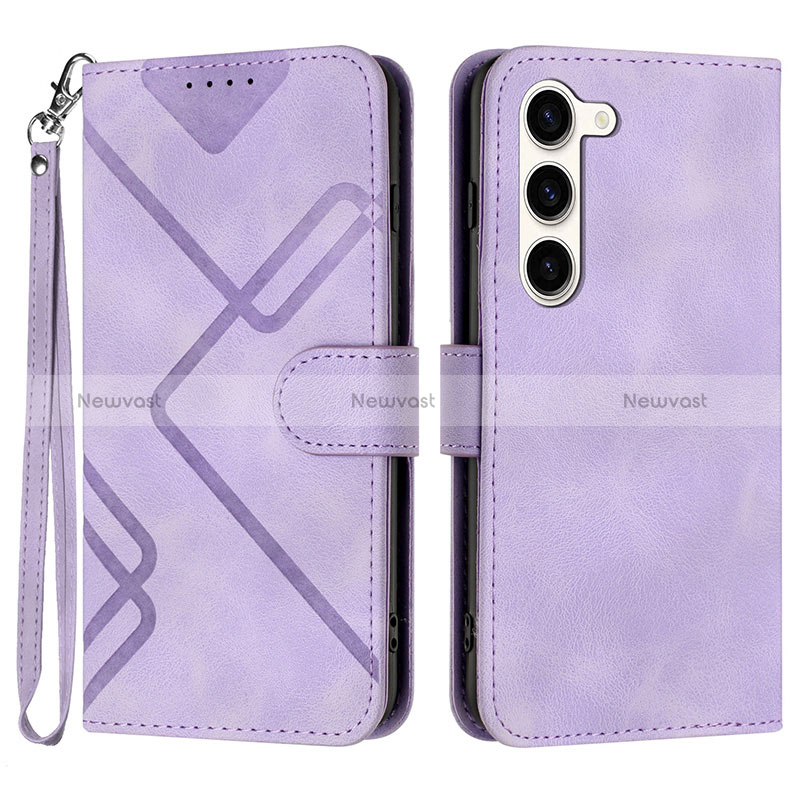 Leather Case Stands Flip Cover Holder YX3 for Samsung Galaxy S22 5G