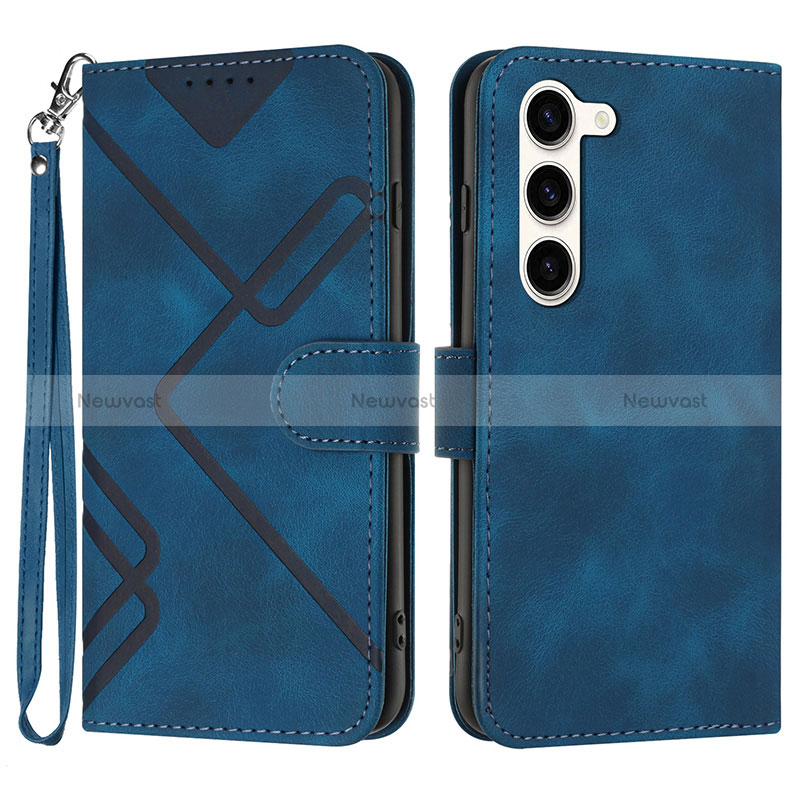 Leather Case Stands Flip Cover Holder YX3 for Samsung Galaxy S23 5G