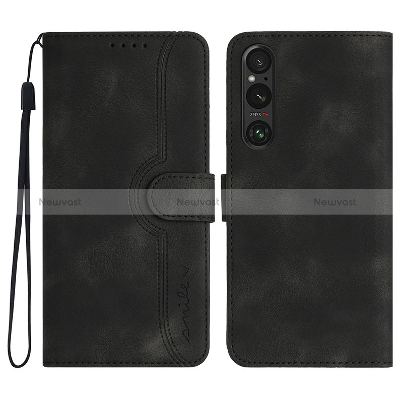 Leather Case Stands Flip Cover Holder YX3 for Sony Xperia 1 V