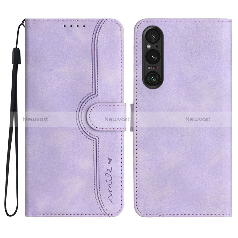 Leather Case Stands Flip Cover Holder YX3 for Sony Xperia 1 V