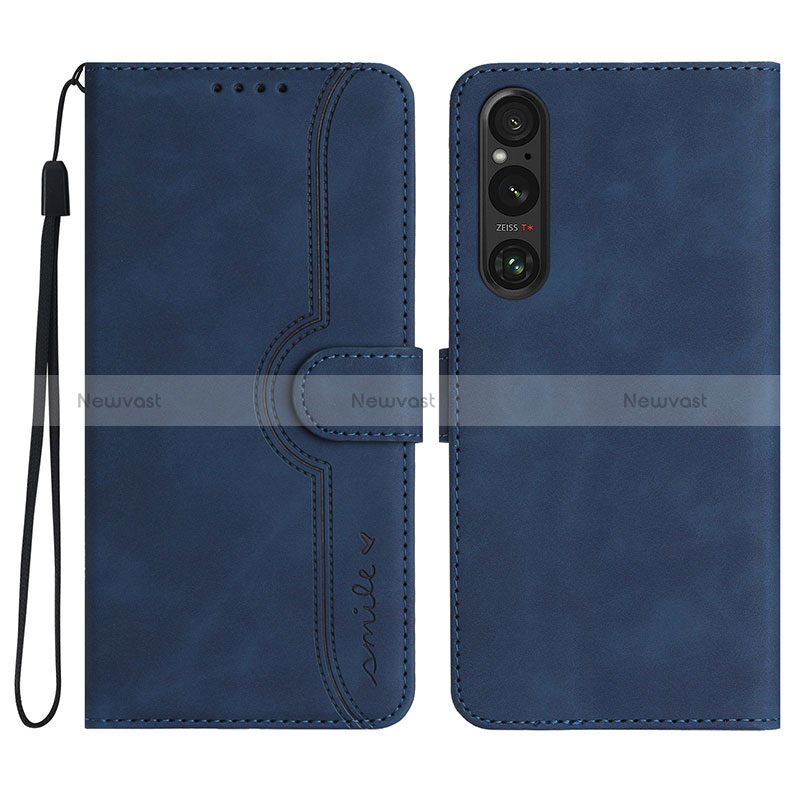 Leather Case Stands Flip Cover Holder YX3 for Sony Xperia 1 V