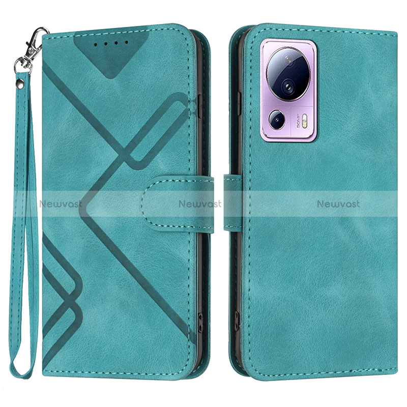 Leather Case Stands Flip Cover Holder YX3 for Xiaomi Civi 2 5G Green