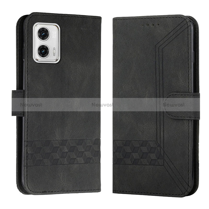 Leather Case Stands Flip Cover Holder YX4 for Motorola Moto G53j 5G