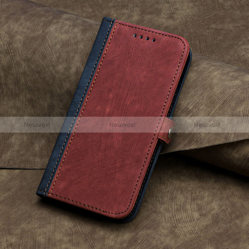 Leather Case Stands Flip Cover Holder YX5 for Apple iPhone 13 Pro Red