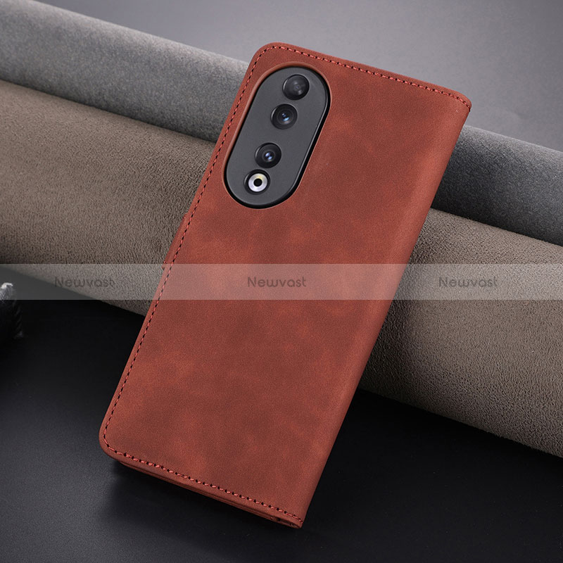 Leather Case Stands Flip Cover Holder YZ1 for Huawei Honor 80 Pro 5G