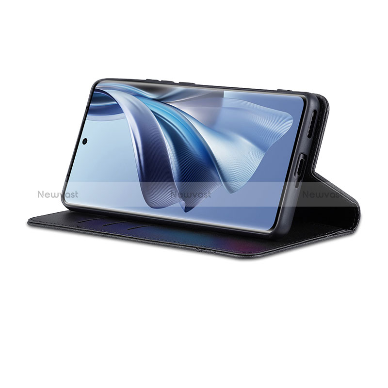 Leather Case Stands Flip Cover Holder YZ1 for Oppo Reno10 5G