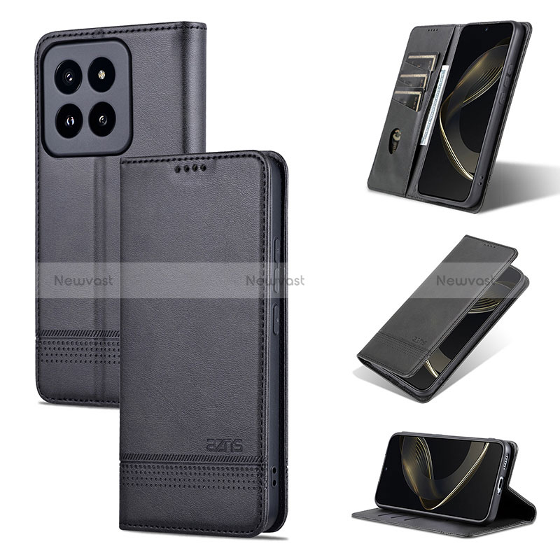 Leather Case Stands Flip Cover Holder YZ1 for Xiaomi Mi 14 Pro 5G