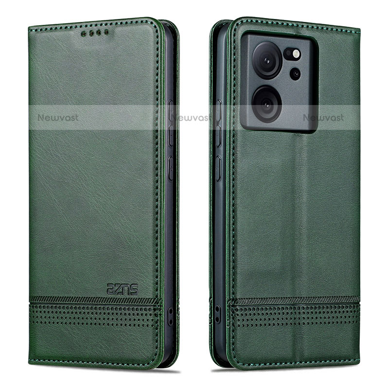 Leather Case Stands Flip Cover Holder YZ1 for Xiaomi Redmi K60 Ultra 5G Green