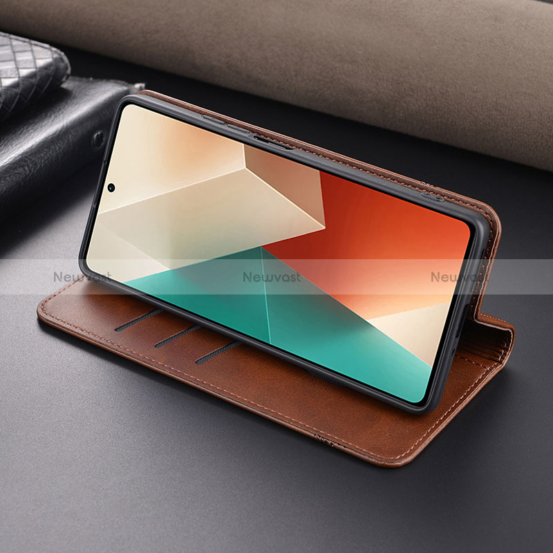 Leather Case Stands Flip Cover Holder YZ1 for Xiaomi Redmi Note 13 5G