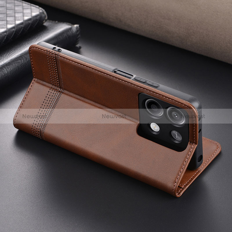 Leather Case Stands Flip Cover Holder YZ1 for Xiaomi Redmi Note 13 5G