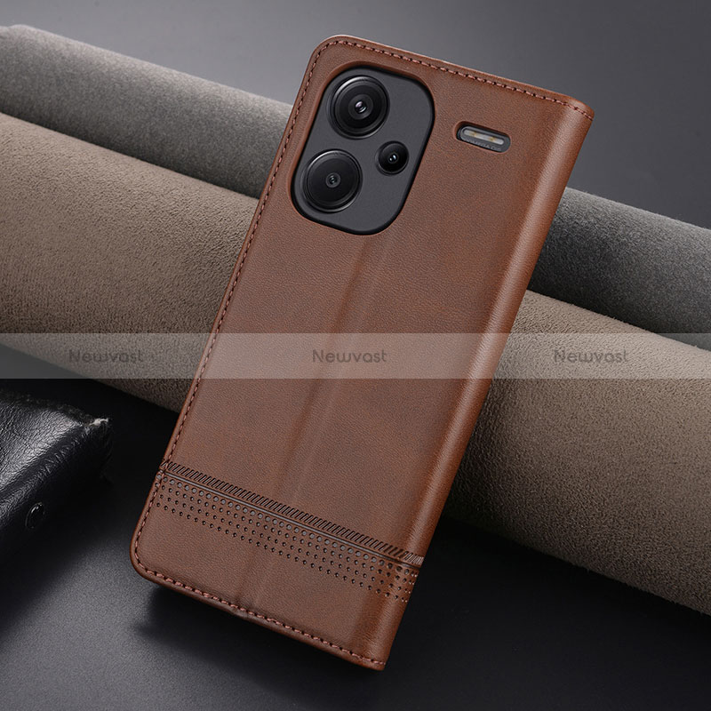 Leather Case Stands Flip Cover Holder YZ1 for Xiaomi Redmi Note 13 Pro+ Plus 5G
