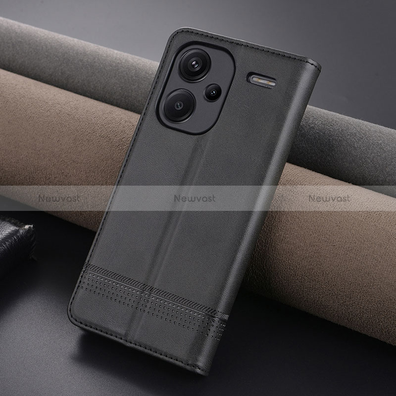 Leather Case Stands Flip Cover Holder YZ1 for Xiaomi Redmi Note 13 Pro+ Plus 5G