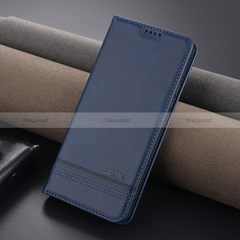 Leather Case Stands Flip Cover Holder YZ1 for Xiaomi Redmi Note 13 Pro+ Plus 5G Blue