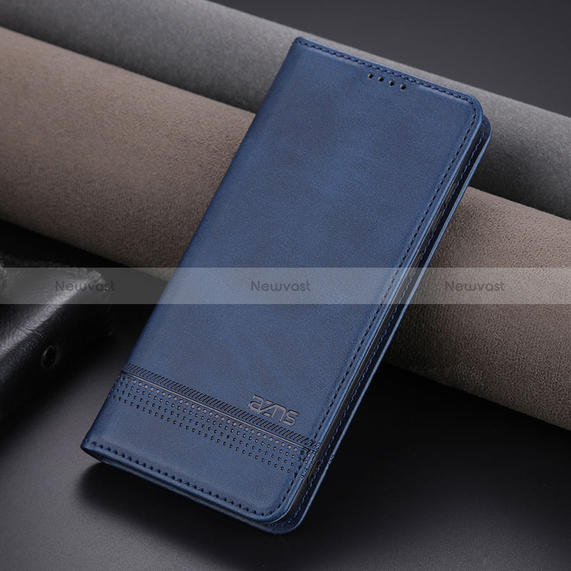 Leather Case Stands Flip Cover Holder YZ2 for Huawei Honor 80 GT 5G Blue