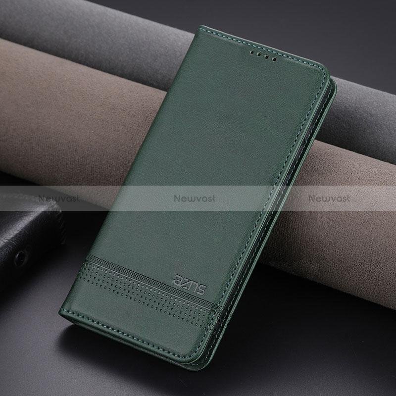 Leather Case Stands Flip Cover Holder YZ2 for Huawei Honor 90 5G Green