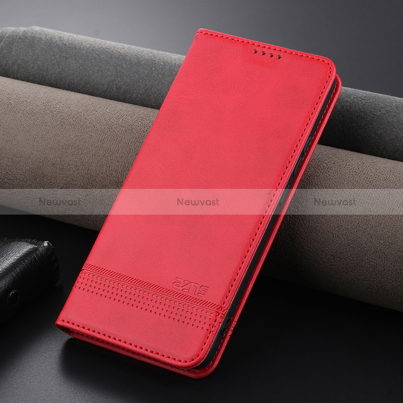 Leather Case Stands Flip Cover Holder YZ2 for Xiaomi Mi 13T 5G Hot Pink