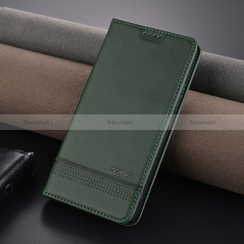 Leather Case Stands Flip Cover Holder YZ2 for Xiaomi Mi 14 5G Green