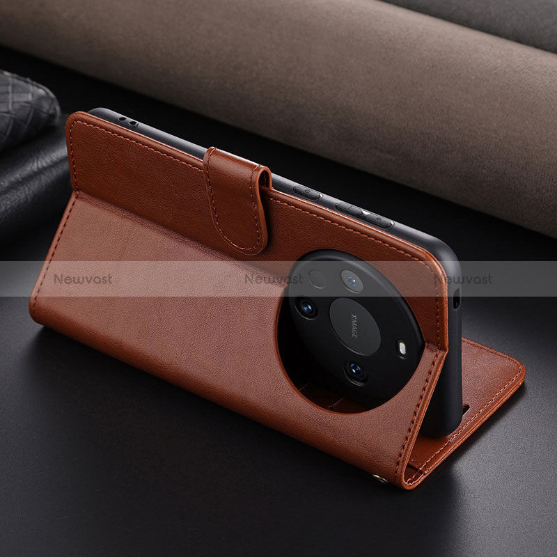 Leather Case Stands Flip Cover Holder YZ3 for Huawei Mate 60 Pro