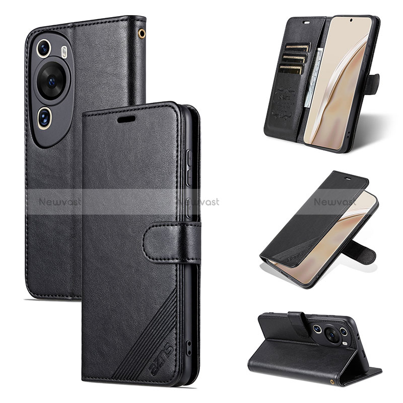 Leather Case Stands Flip Cover Holder YZ3 for Huawei P60 Art