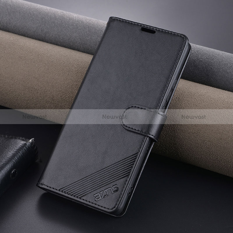 Leather Case Stands Flip Cover Holder YZ3 for Oppo A2 Pro 5G Black