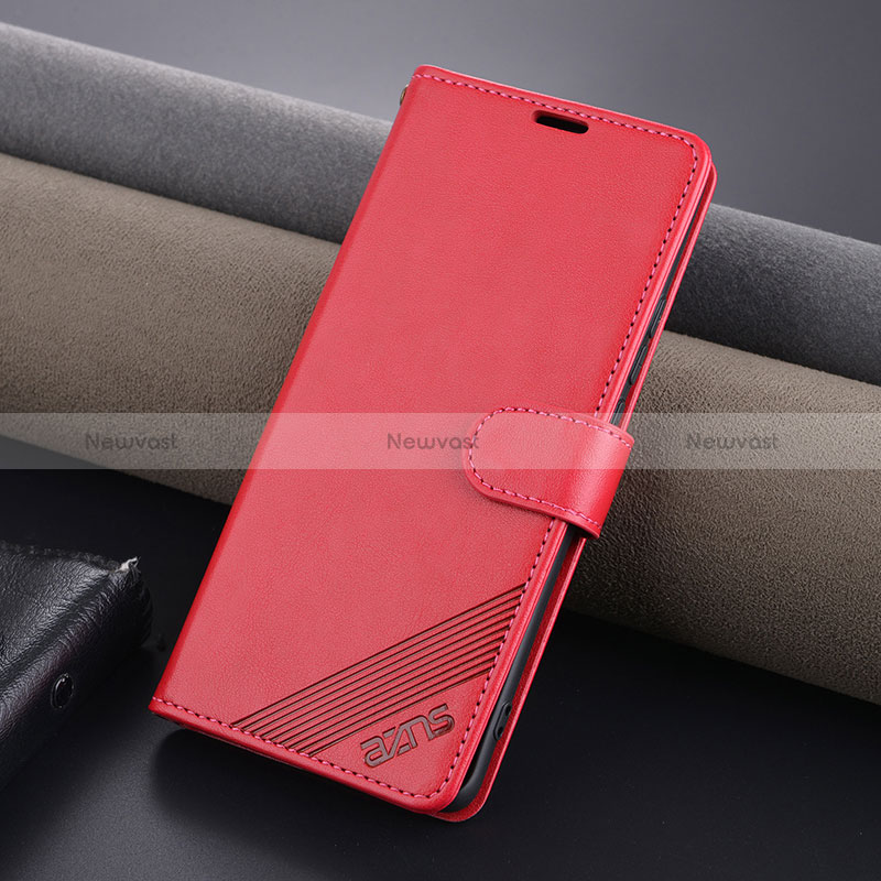 Leather Case Stands Flip Cover Holder YZ3 for Oppo A2 Pro 5G Hot Pink