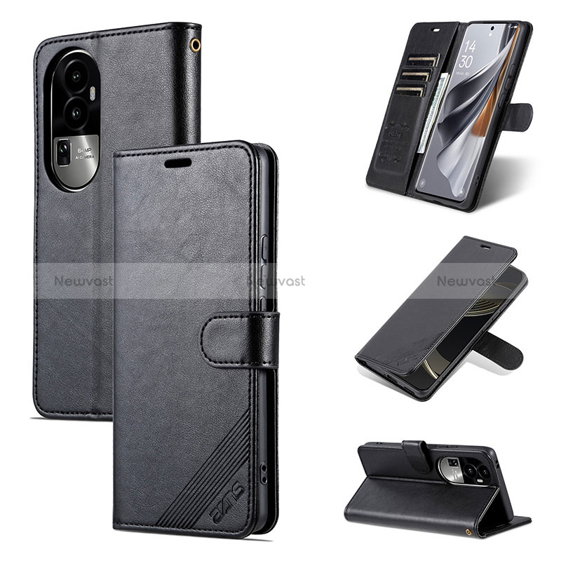 Leather Case Stands Flip Cover Holder YZ3 for Oppo Reno10 Pro+ Plus 5G