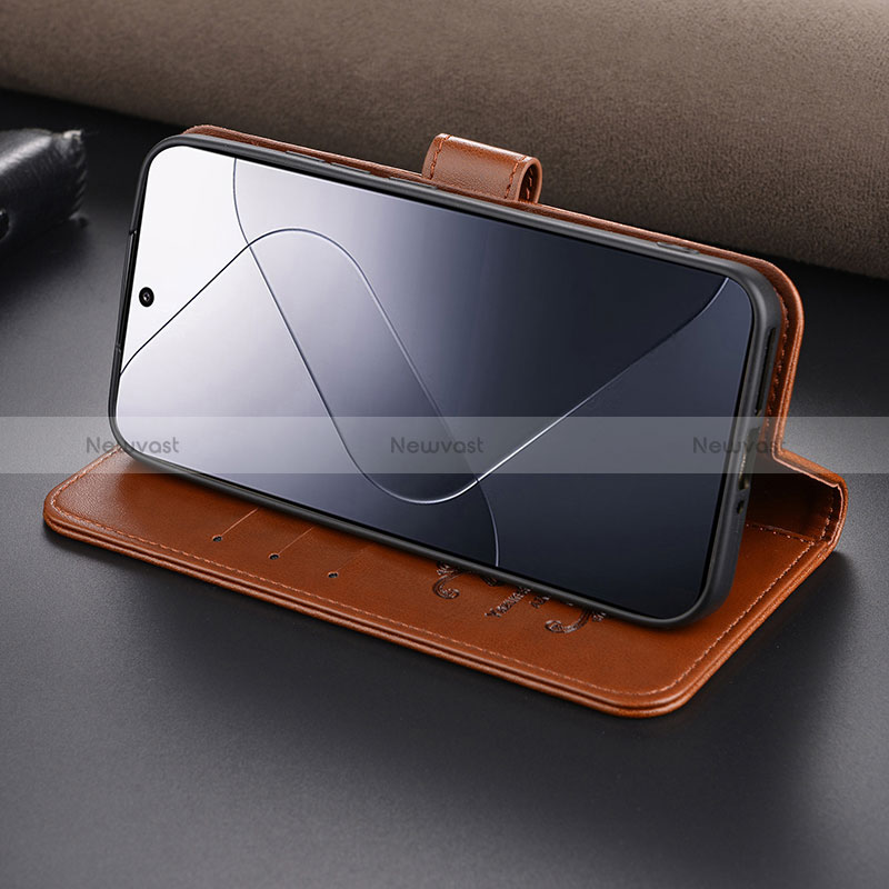 Leather Case Stands Flip Cover Holder YZ3 for Xiaomi Mi 14 Pro 5G