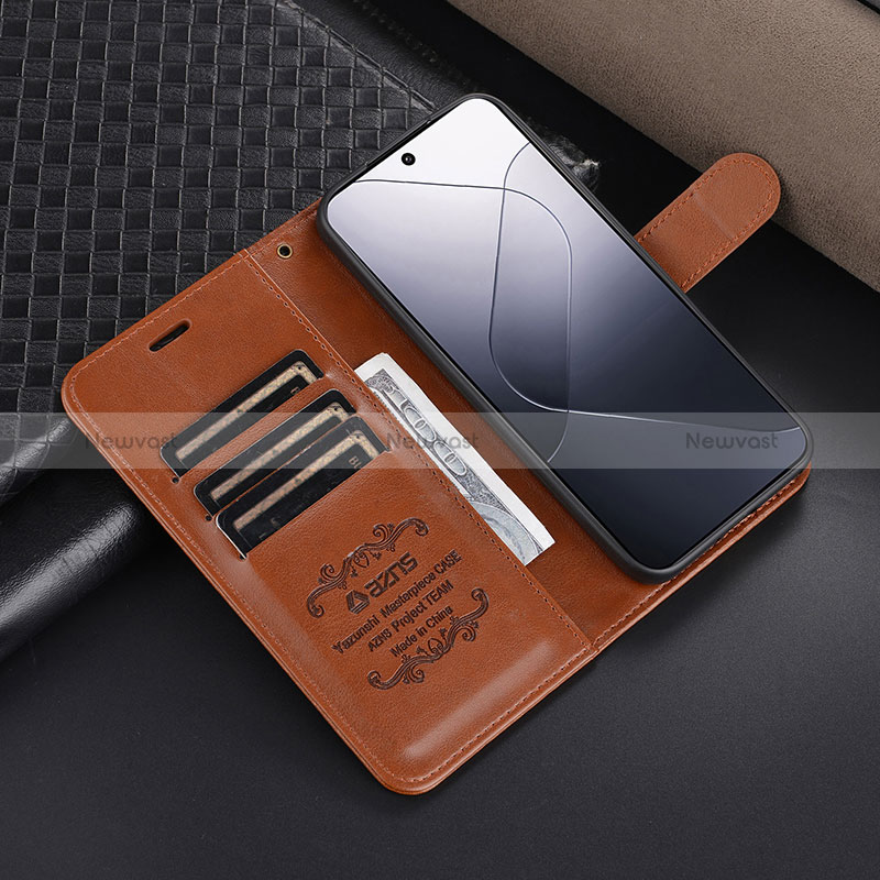 Leather Case Stands Flip Cover Holder YZ3 for Xiaomi Mi 14 Pro 5G