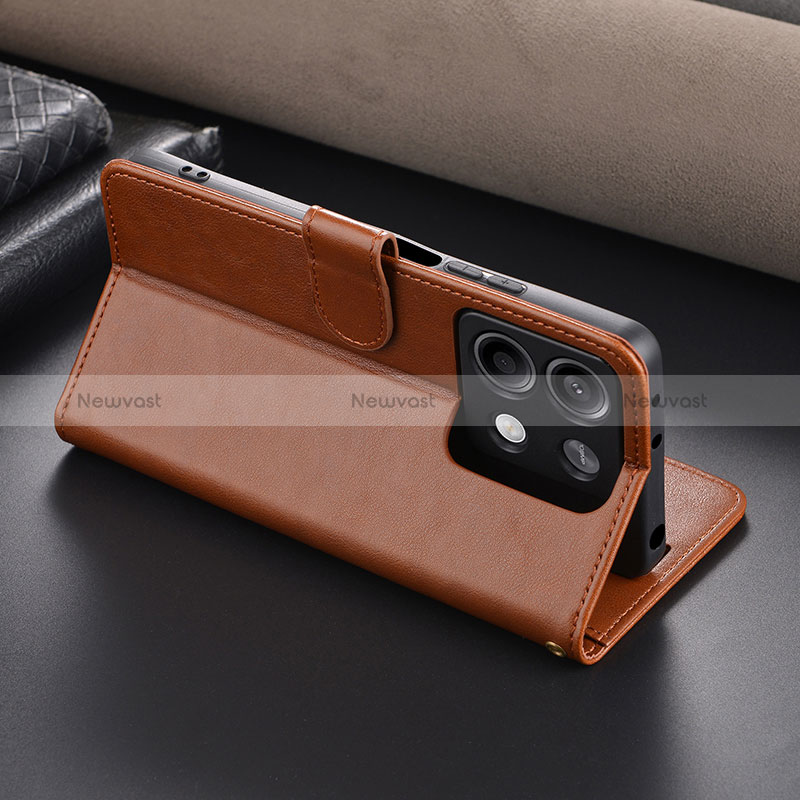 Leather Case Stands Flip Cover Holder YZ3 for Xiaomi Redmi Note 13 5G