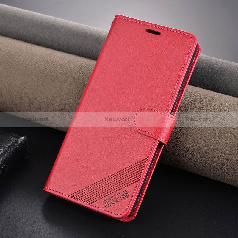 Leather Case Stands Flip Cover Holder YZ3 for Xiaomi Redmi Note 13 5G Hot Pink