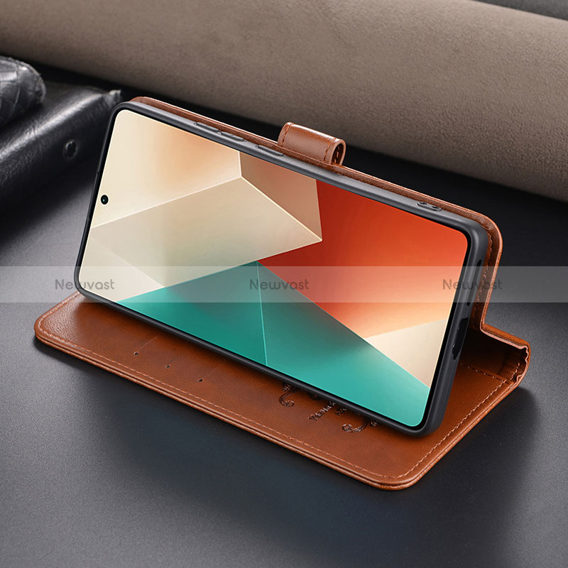 Leather Case Stands Flip Cover Holder YZ3 for Xiaomi Redmi Note 13 Pro 5G