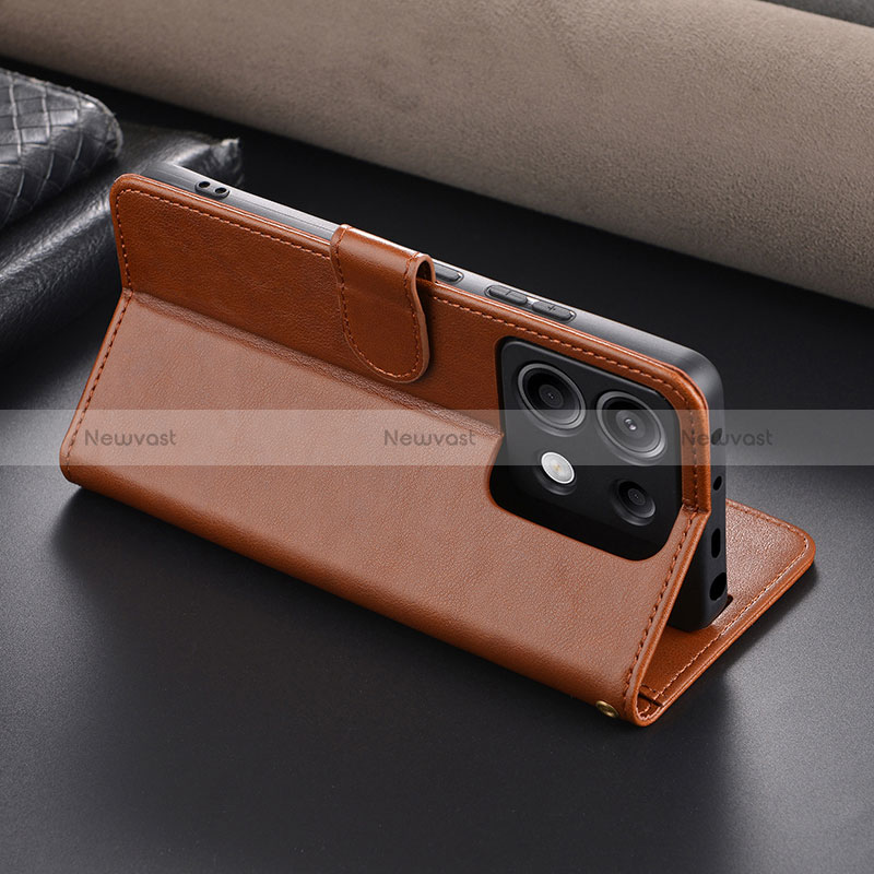 Leather Case Stands Flip Cover Holder YZ3 for Xiaomi Redmi Note 13 Pro 5G