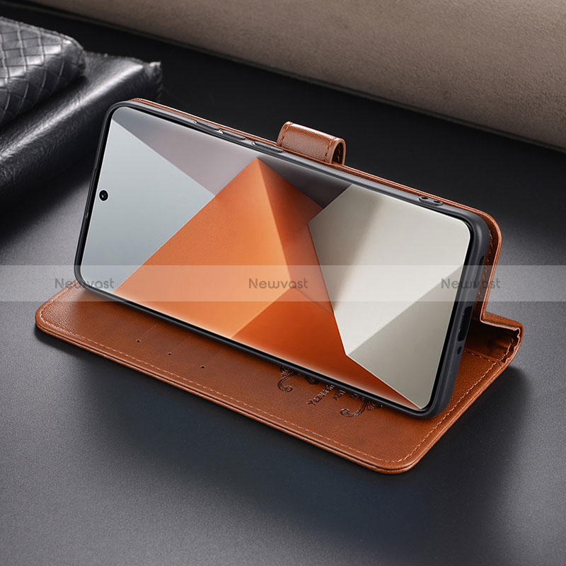 Leather Case Stands Flip Cover Holder YZ3 for Xiaomi Redmi Note 13 Pro+ Plus 5G