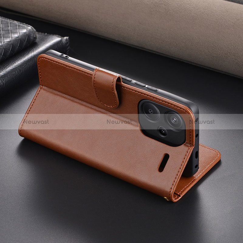 Leather Case Stands Flip Cover Holder YZ3 for Xiaomi Redmi Note 13 Pro+ Plus 5G