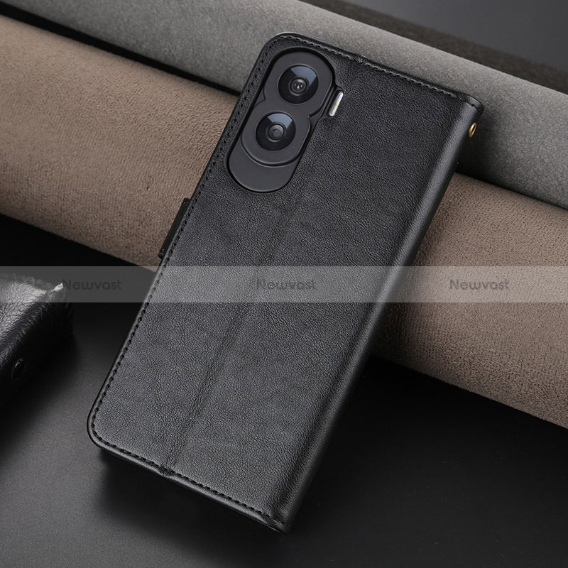 Leather Case Stands Flip Cover Holder YZ4 for Huawei Honor 90 Lite 5G