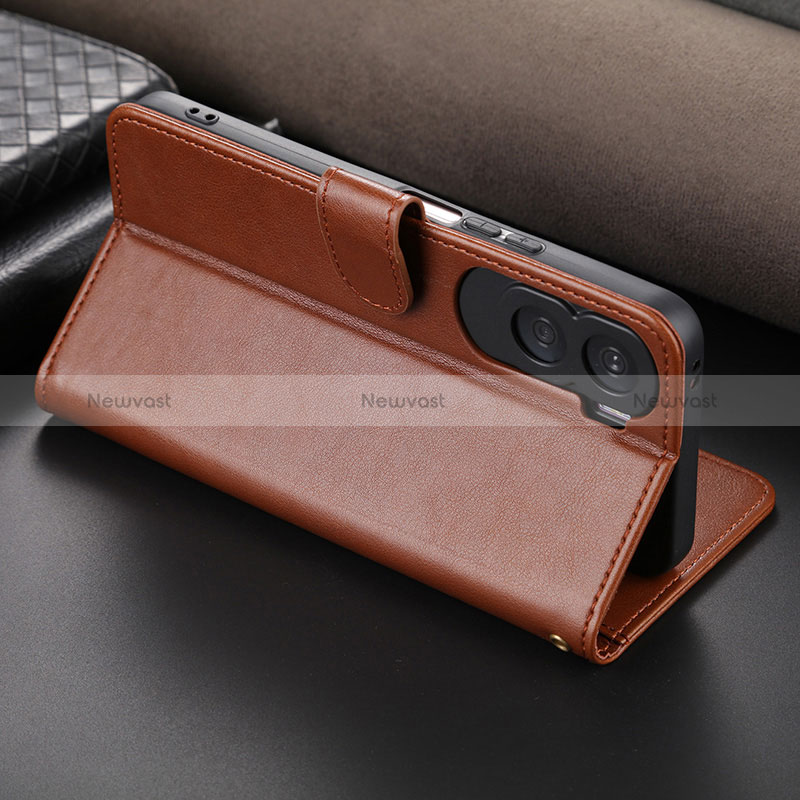 Leather Case Stands Flip Cover Holder YZ4 for Huawei Honor 90 Lite 5G