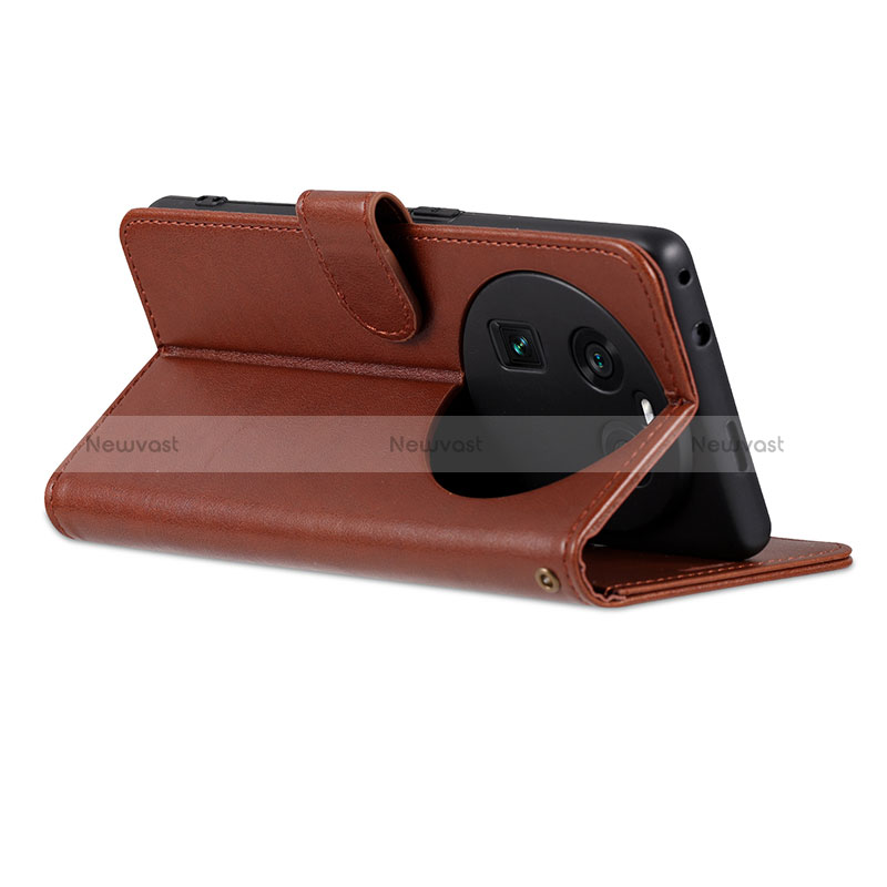 Leather Case Stands Flip Cover Holder YZ4 for Oppo Find X6 5G