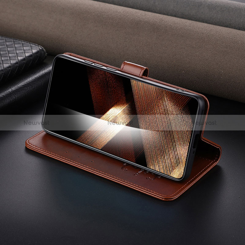 Leather Case Stands Flip Cover Holder YZ4 for Oppo K11 5G