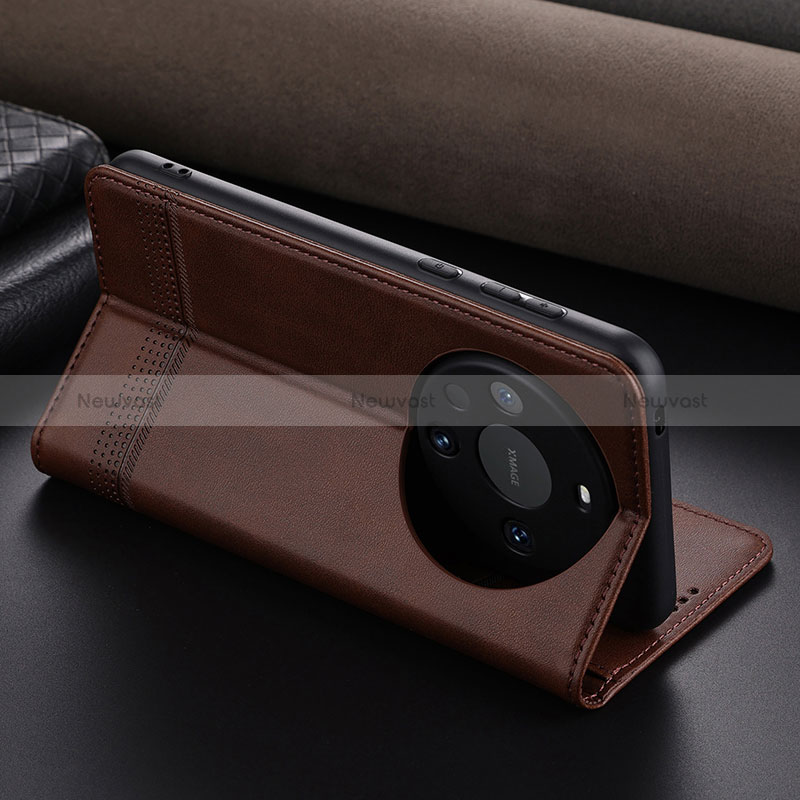 Leather Case Stands Flip Cover Holder YZ5 for Huawei Mate 60