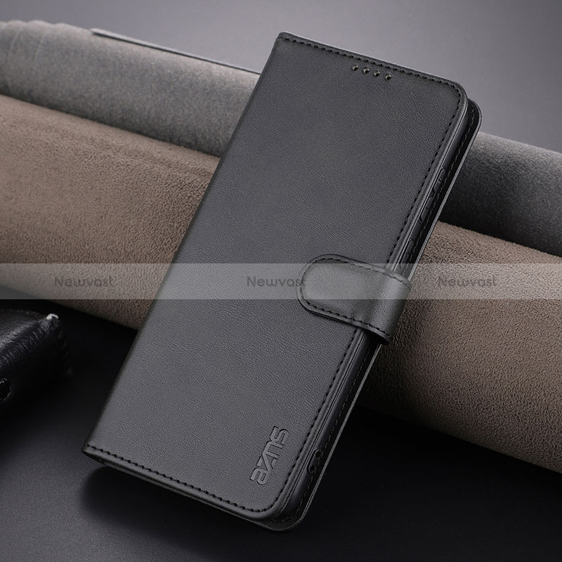 Leather Case Stands Flip Cover Holder YZ5 for Huawei P60 Black