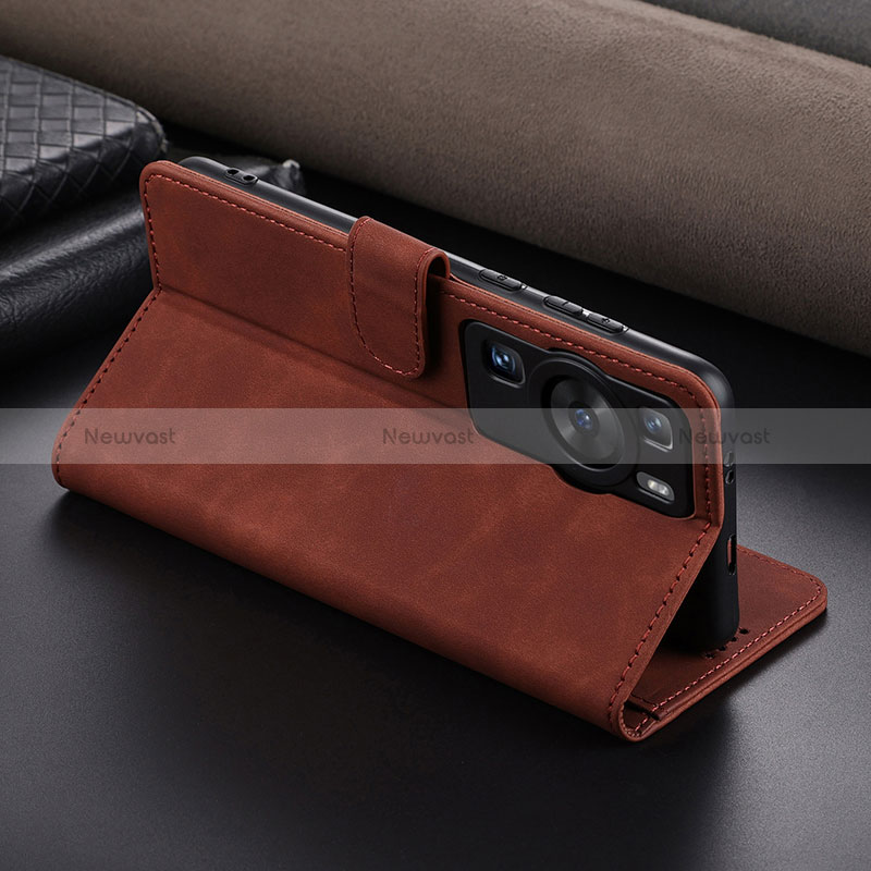 Leather Case Stands Flip Cover Holder YZ5 for Huawei P60 Pro