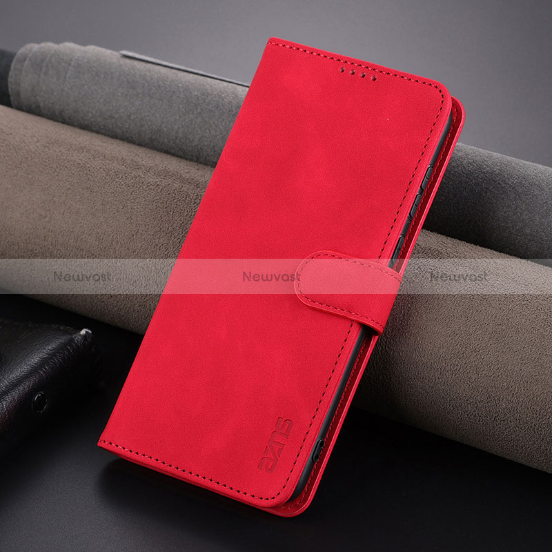 Leather Case Stands Flip Cover Holder YZ5 for Huawei P60 Rose Gold