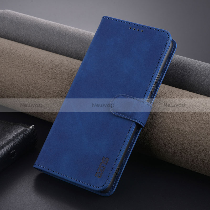 Leather Case Stands Flip Cover Holder YZ5 for Oppo A2 Pro 5G Blue