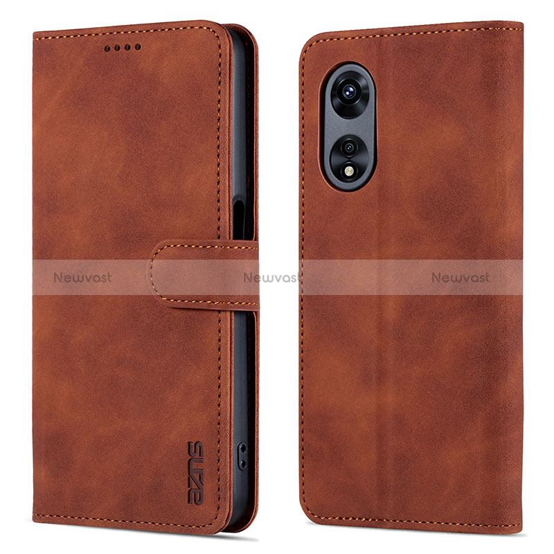 Leather Case Stands Flip Cover Holder YZ5 for Oppo A78 5G