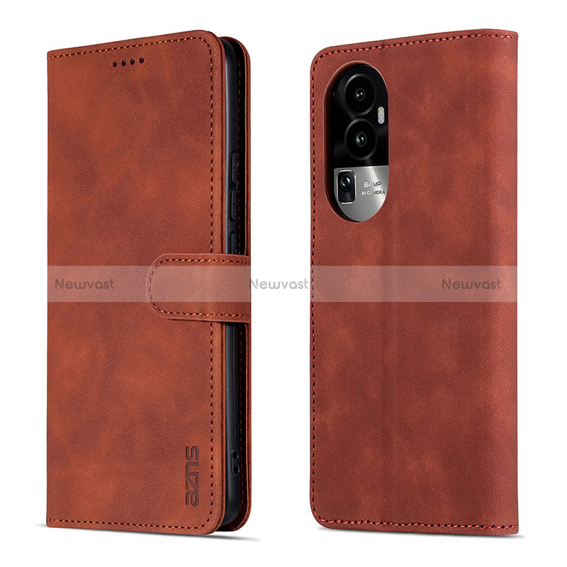 Leather Case Stands Flip Cover Holder YZ5 for Oppo Reno10 Pro+ Plus 5G