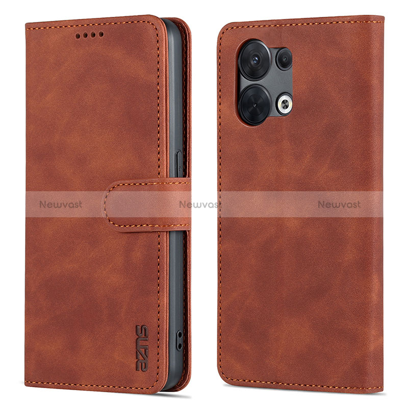 Leather Case Stands Flip Cover Holder YZ5 for Oppo Reno9 5G