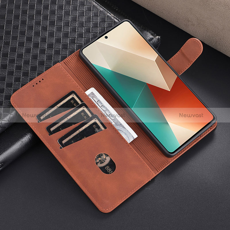 Leather Case Stands Flip Cover Holder YZ5 for Xiaomi Redmi Note 13 5G